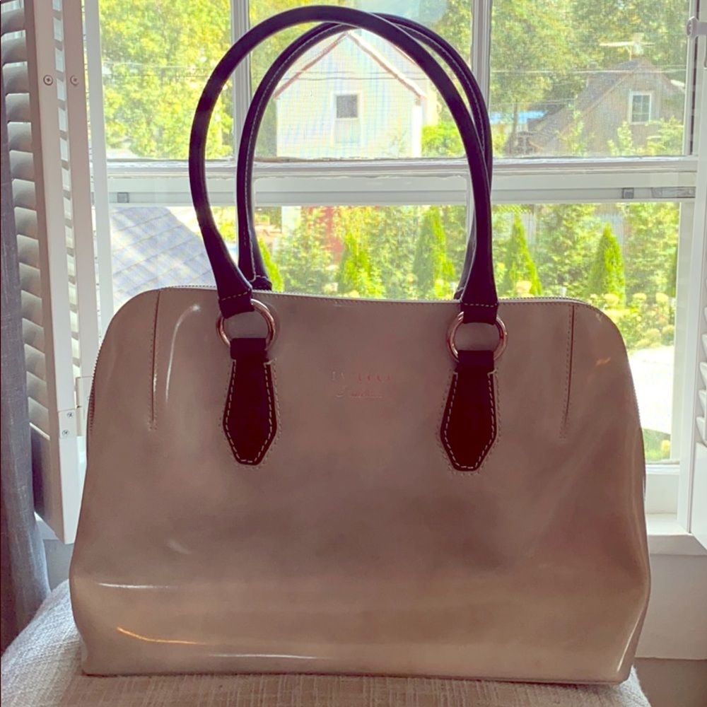 Iacucci Pellatteria Marble-Gray Leather Handbag